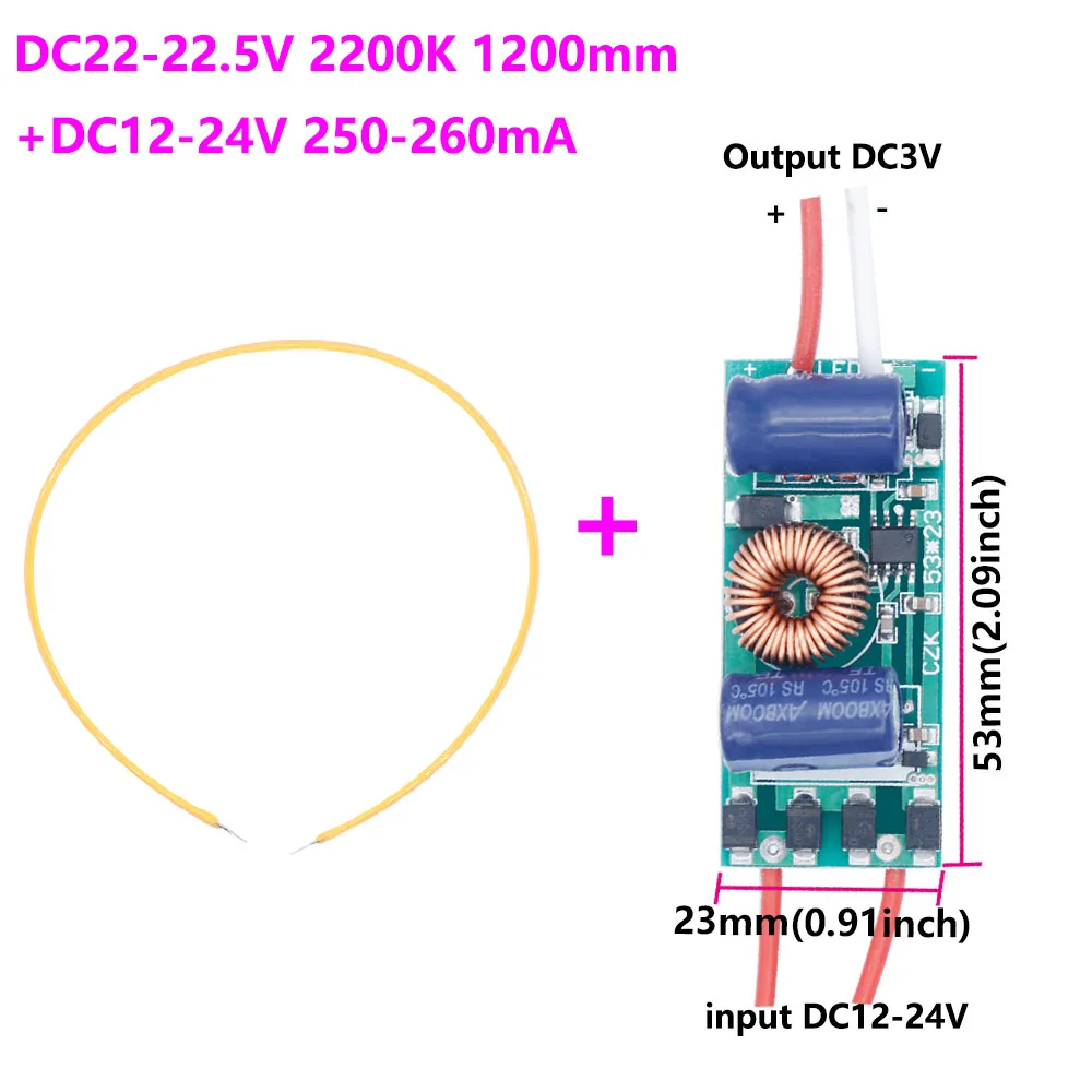 Набор DC22V 1200 мм 2200K и 950 с драйвером лампа накаливания Эдисона светодиодный