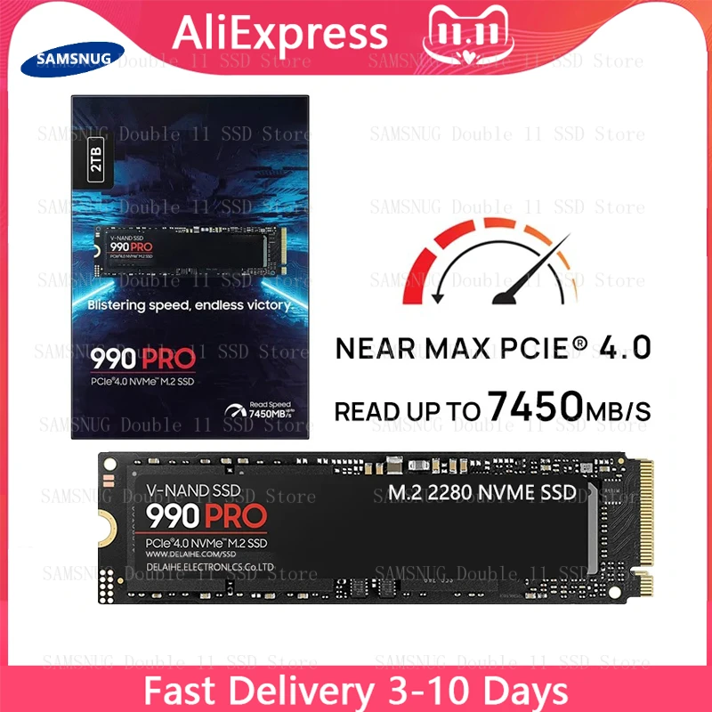 

Оригинальный брендовый SSD NVME M.2 PCIe 5,0 1 ТБ твердотельный накопитель 2280 990pro 2 ТБ 4 ТБ внутренний жесткий диск hdd для ps5 ноутбука и настольного компьютера