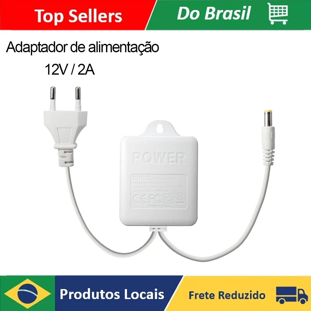 

AC 100-240v entrada dc 12v 2a saída de alimentação plug carregador adaptador de energia da ue para cctv segurança ip/ahd/câmera