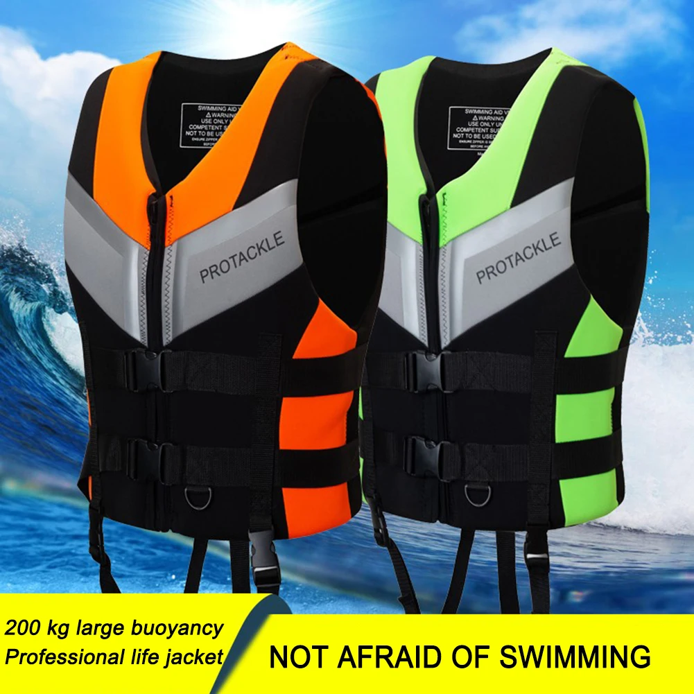 

2023 S -XXXL Life Jacket for Adult Children Outdoor Swimming Boating Skiing Driving Vest Survival Suit Polyester Zipper Type New