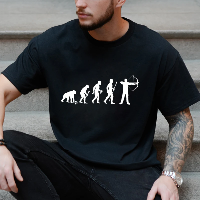 Брендовая одежда забавная мужская футболка с дизайном Эволюция человека и
