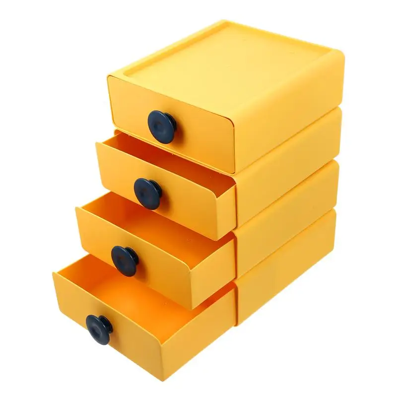 

4Pcs Cosmetic Makeup Organizer For Cosmetics Box With Drawer Make Up Case Container Jewelry Cosmetics Storage Box Set