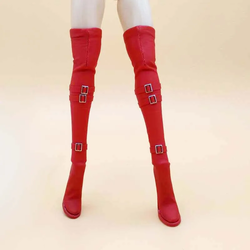 

1/6 Scale Red High Heel Boot Female Soldier Shoes 2B Sister Neil Mechanical Era 12in Medium Small Chest Model Toy action Figure