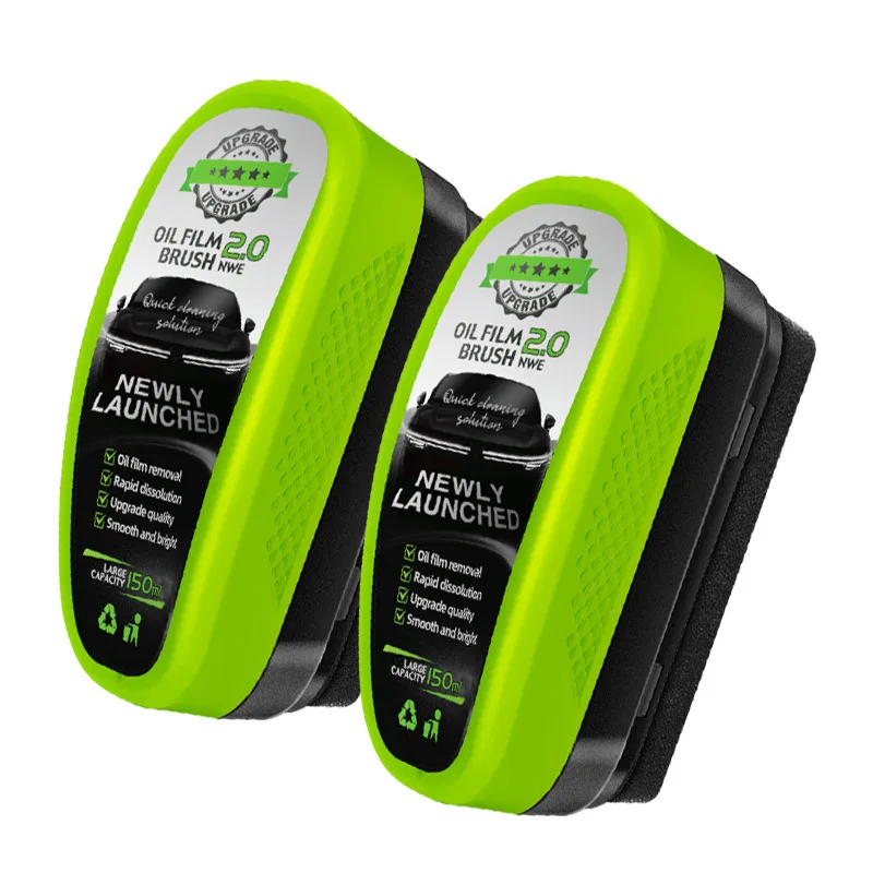 מברשת ניקוי בית מברשת ספוג לניקוי זכוכית הרכב מברשת הסרת סרט שמן זכוכית קדמית פנימית מברשת הסרת חלון