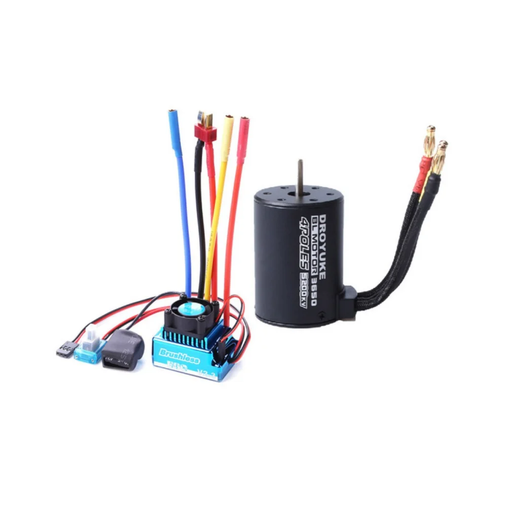 1 комбинированный бесщеточный двигатель Droyuke BL3650 5200KV & 45A 60A 80A 120A Бесщеточный Регулятор скорости ESC для 1:10 1/10 RC Car Boats