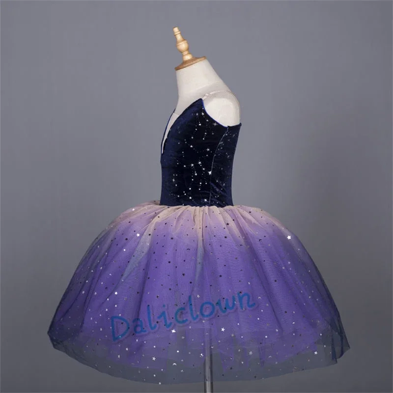 Блестящий детский танцевальный костюм Bing балетное платье для девочек юбка-пачка