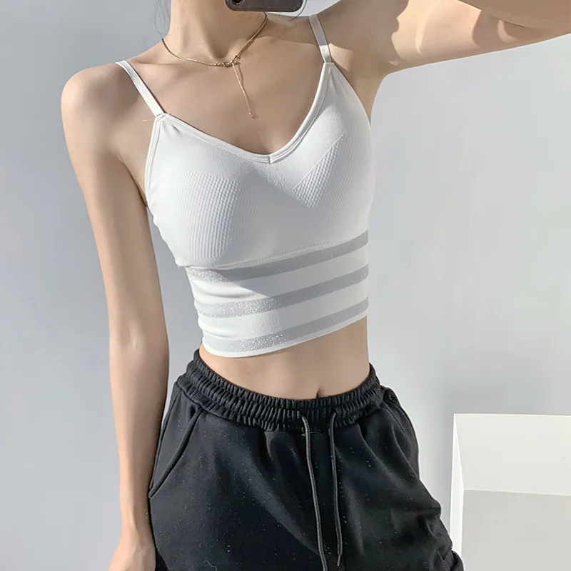 Повседневный укороченный топ BOBOKATEER с V-образным вырезом модная майка женские