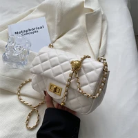 brand design small womens bag 2022 new fashion pu rhombic chain bag autumn winter single women wallet shoulder messenger sac
