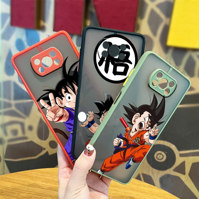 

Hot Anime Dragon Ball Boy For Xiaomi Mi 11T 11 10 Ultra Pro Lite Note10 Poco X3 F3 GT NFC M3 Frosted Translucent Phone Case Capa