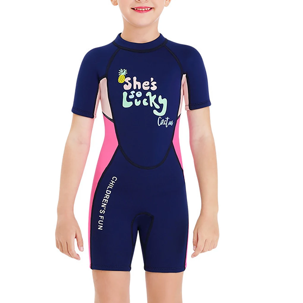 

DiveSail Children Wetsuits Diving Suit Quick Drying Swimsuit for Children Diving Snorkeling Surfing Swimming Pink XXL
