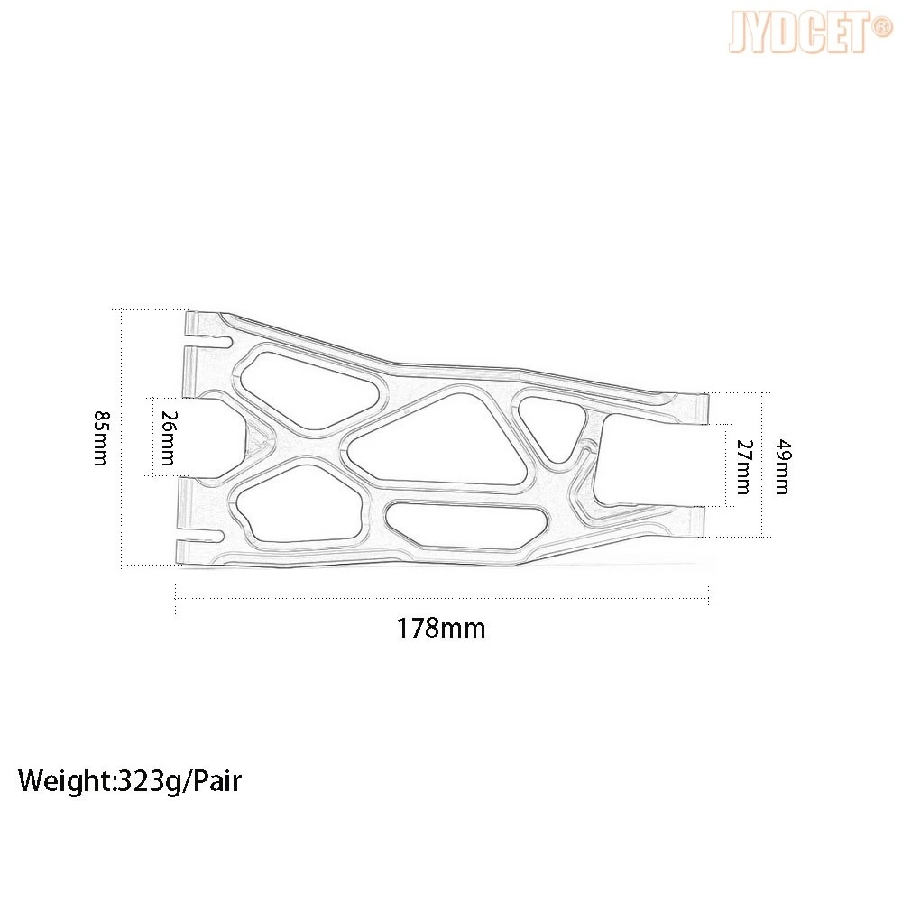 Алюминий передний/задний # 7731 левый 7730 Правый нижний рычаг подвески для RC Traxxas X-Truck