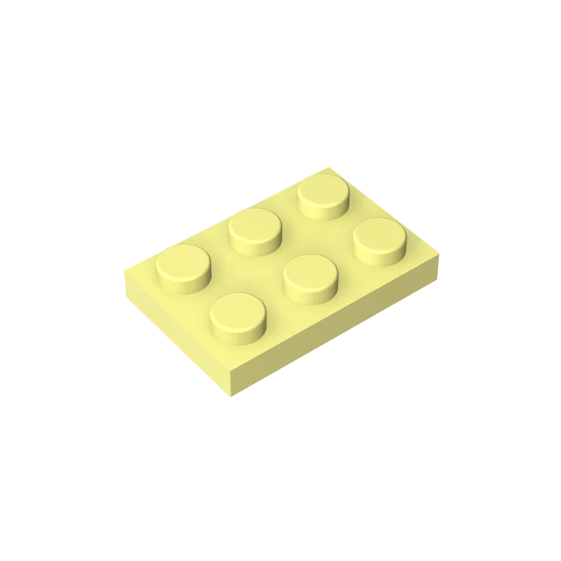 Фото Gobricks 1 шт. MOC пластина 2x3 кирпичи, совместимые с моделью 3021 03021, детали строительных блоков, детские сборки головоломки, игрушки на день рождения №4