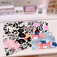 maiya custom skin leopard color print pink laptop computer mousepad top selling wholesale gaming pad mouse