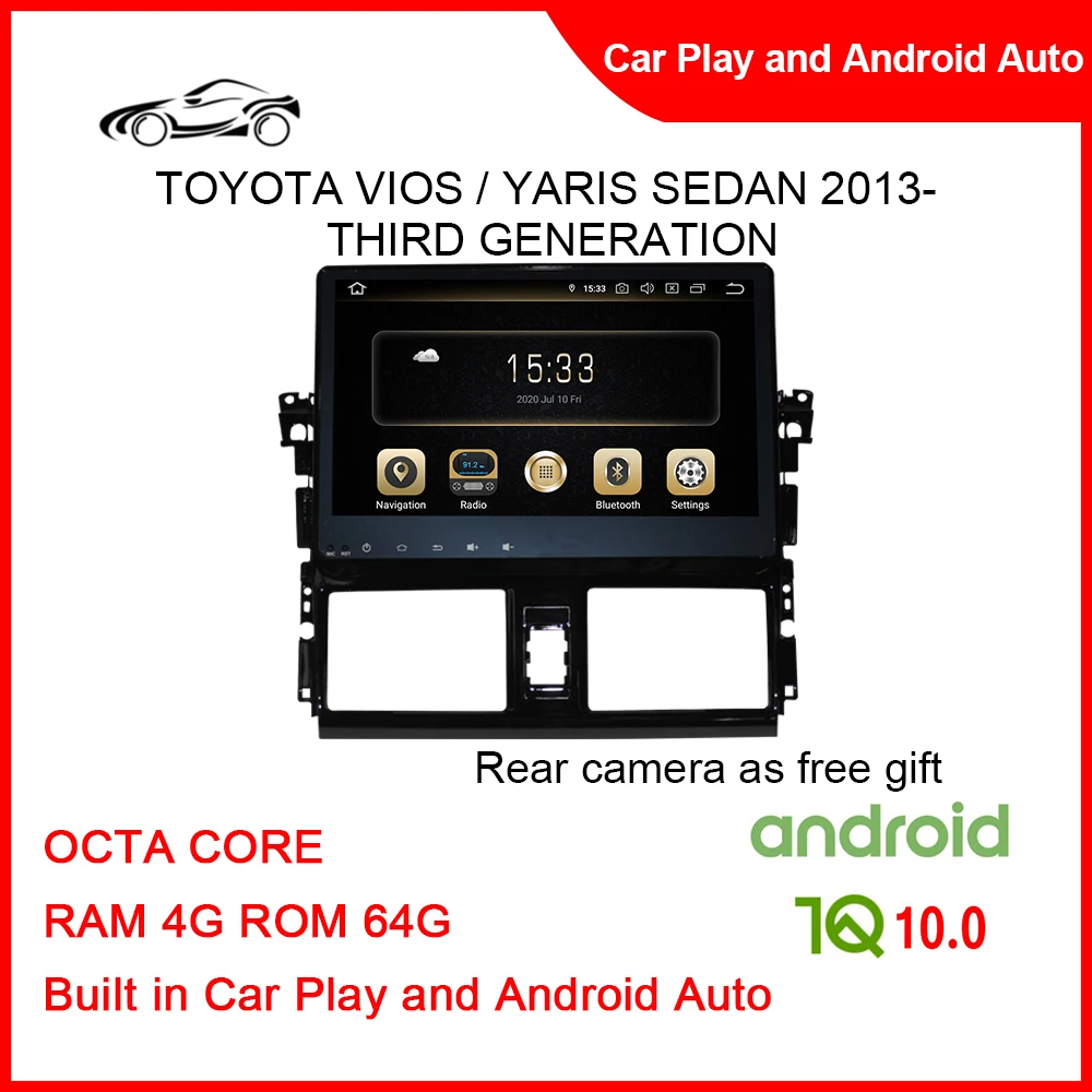 

CUSP Big Screen GPS Tracking Device Car For TOYOTA VIOS 2013- 10.1inch RAM 4G ROM 64G Mercedes C200 W204 Car Radio Android
