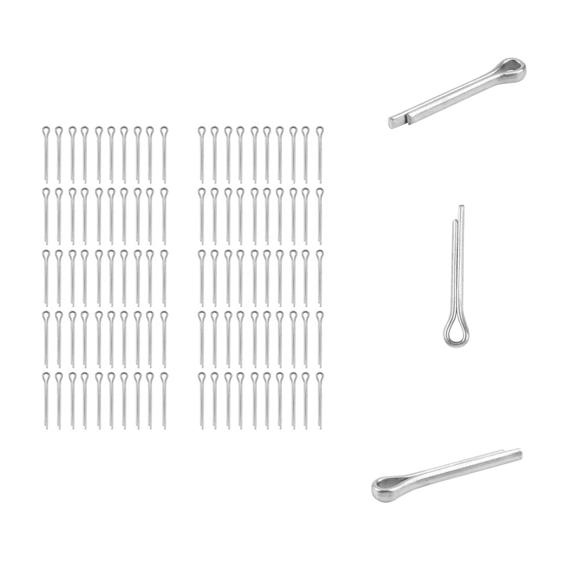 

100PCS 304 Stainless Steel Cotter Pin Buckle U-Shaped Pin Steel Pin