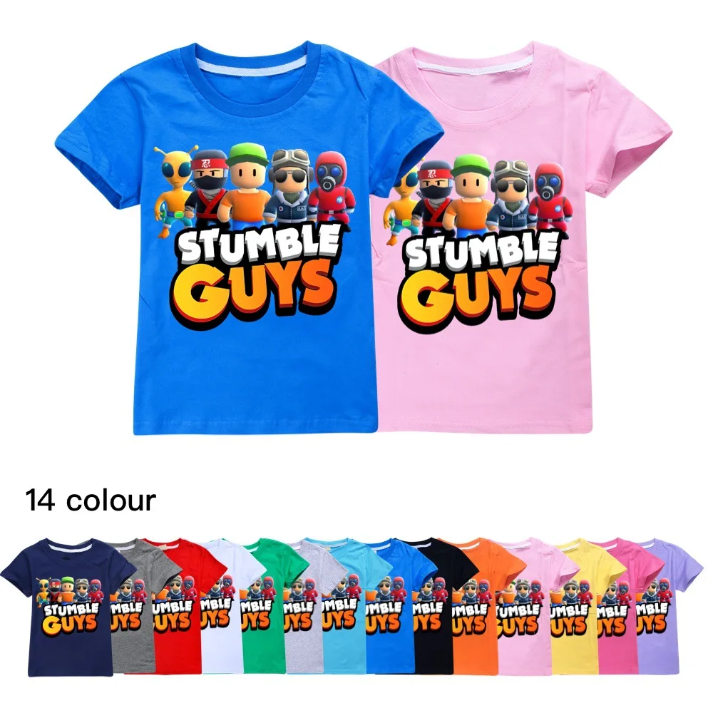 

Новинка, футболка с изображением парней из игры, Детская мультяшная одежда, повседневные Модные Топы в стиле Харадзюку для маленьких мальчиков и девочек, футболка с коротким рукавом