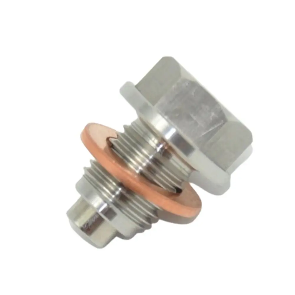 

M12 M16 M18 M20 штепсельная Вилка для слива масла с неодимовым магнитом из нержавеющей стали, масляная сливная гайка, магнитная с медной прокладкой, масляная пробка