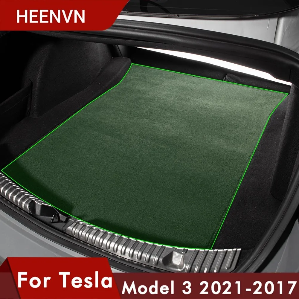 

Newest Model3 Car Trunk Mat For Tesla Model 3 2021 Accessories Rear Cargo Tray Trunk Protective Pads Model There Mats Interior