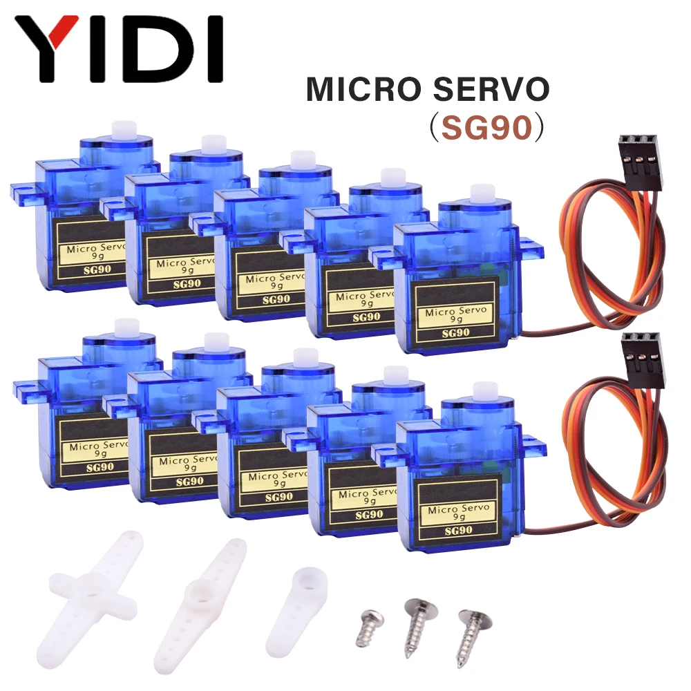 

2/4/5/10/20pcs Arduino Analog Micro Servo Motor SG90 9G For RC Car Toy Airplane Fixed Wing Helicopter Aircraft Models 180 360