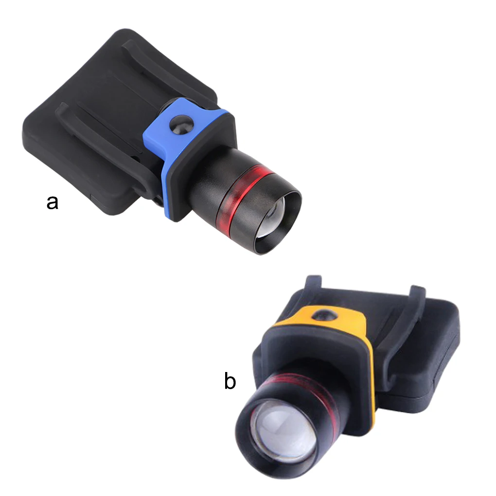 

Hat Clip-on Headlamp Portable Adjustable Head Torch Camping Flashlight Battery Operated Headlight Lighting Accessory