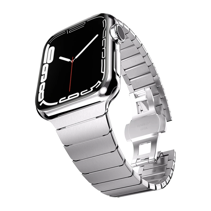 

Link strap for apple watch band 45mm 44mm 40mm 42mm 38mm Smartwatch stainless steel Bracelet for Apple watch series 7 SE 6 5 4 3