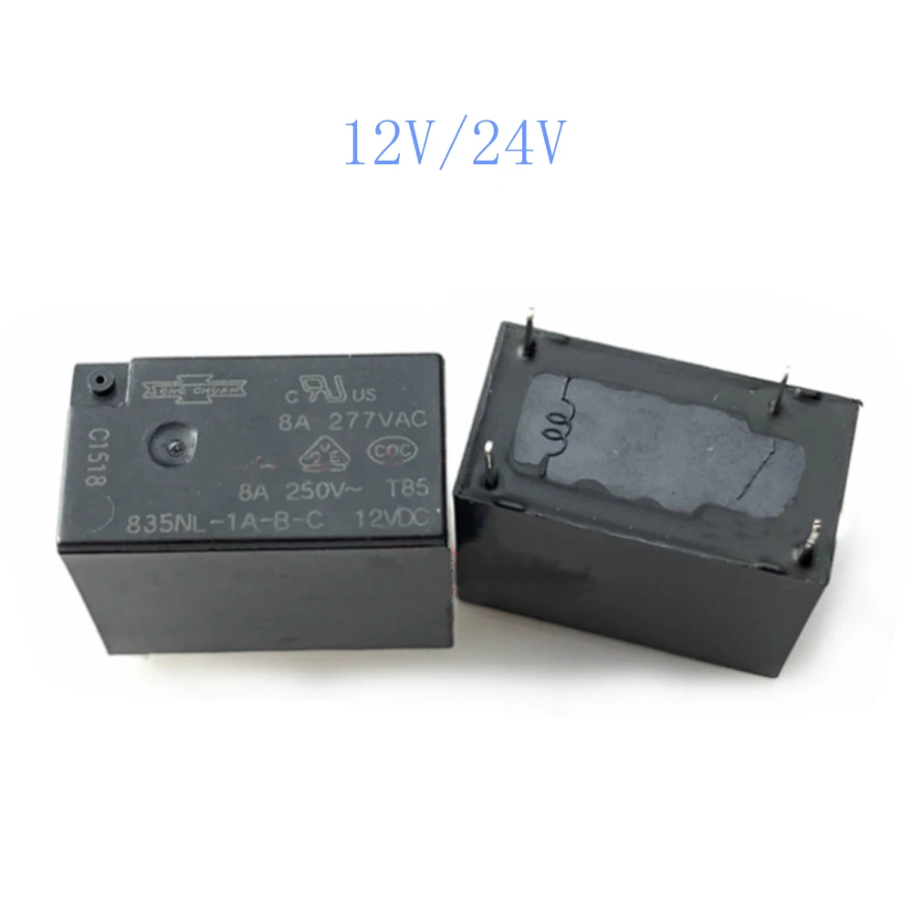 

2 шт./лот 100% новое реле 835NL-1A-B-C 5V 835NL-1A-B-C 12V 835NL-1A-B-C 24V 835NL 1A B C 5V 8A 4PIN 5V 12V 24V