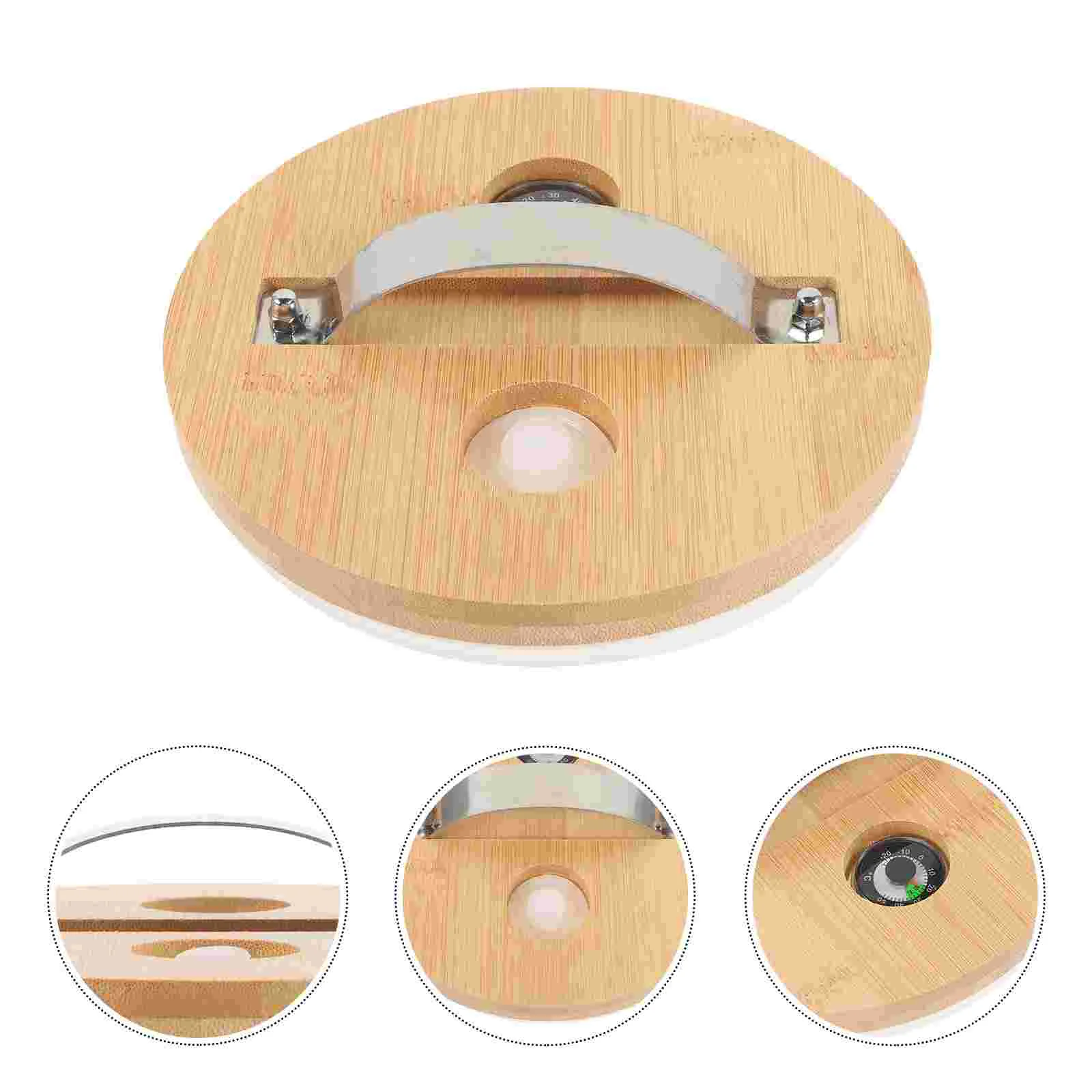 

Vessel Bottle Sealing Covers Bamboo Lid Valve Glass Beverage Dispenser Lids Jar