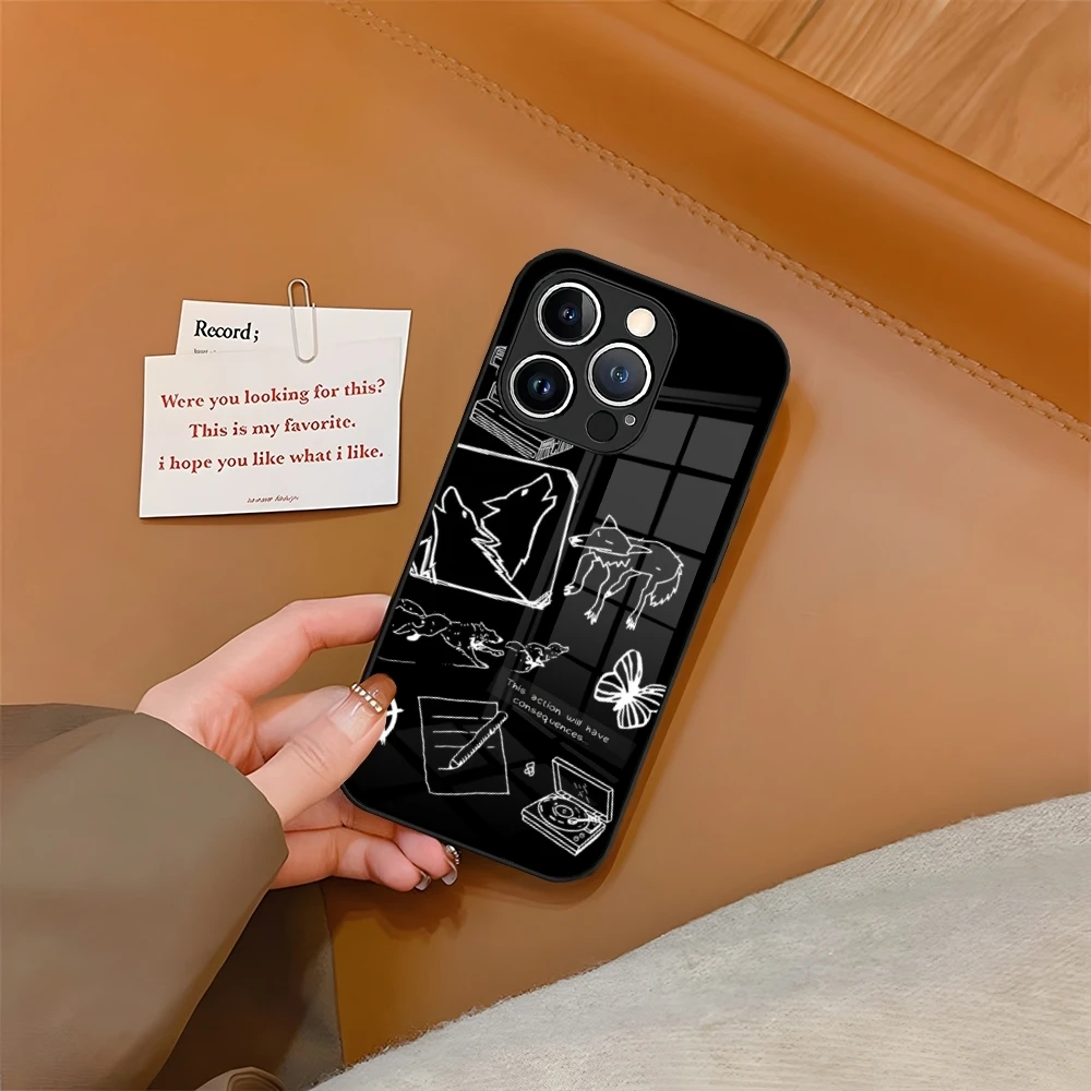 Защитный чехол из закаленного стекла для iPhone 15 13 14 12 11 Pro XS Max Plus Mini X XR 8 7 6s SE2020