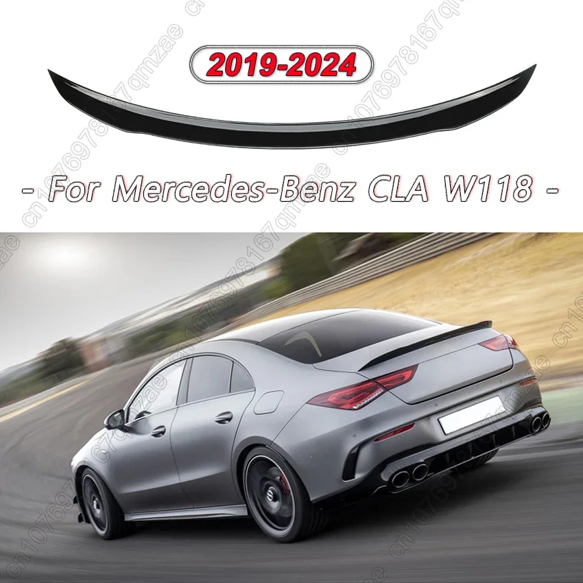 Верхнее крыло для Mercedes-Benz CLA W118 C118 CLA250 CLA200 CLA220 2019-2024 глянцевый черный задний