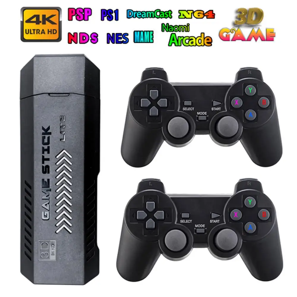 

3d Tv Game Console Retro 40000 Games Video Game Console Hd Gamestick For Sega/psp/ps1 X2 Plus 40 Emulators 4.3 System