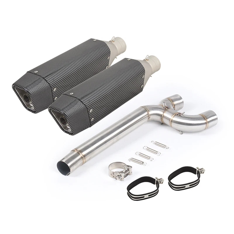 

For Yamaha FZ6 FZ6N FZ6S 04-11 Left Right Motorcycle Exhaust Pipe Escape Muffler Stainless Steel Mid Pipe Connect Tube DB Killer