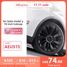 4PCS Hub Cap Car Replacement Wheel Cap 19 Inch Performance Automobile Hubcap Full Cover Accessories  for Tesla Model Y 2022 2023