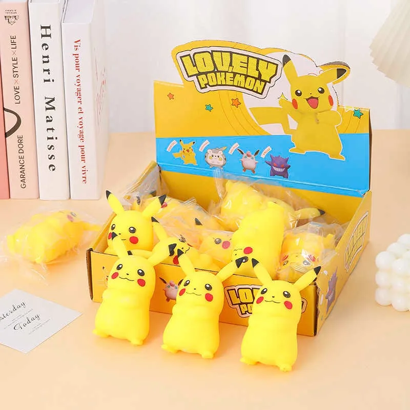 Покемон Пикачу игрушки для снятия стресса милый мультфильм аниме сжимания