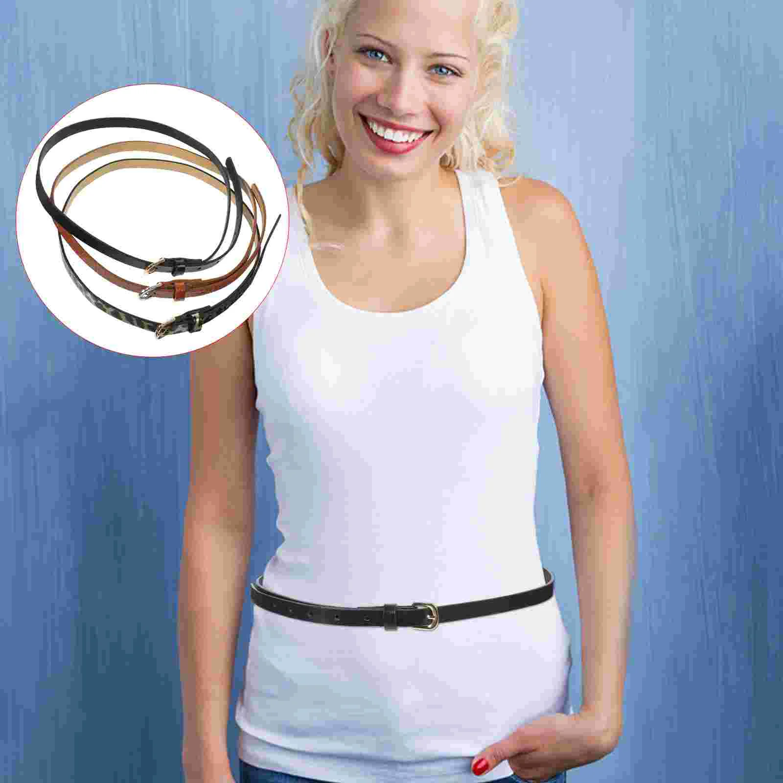

3 Pcs Cinturon Para Mujer Belt Dresses Belts Teen Girls Women Waist Alloy Adjustable Trousers