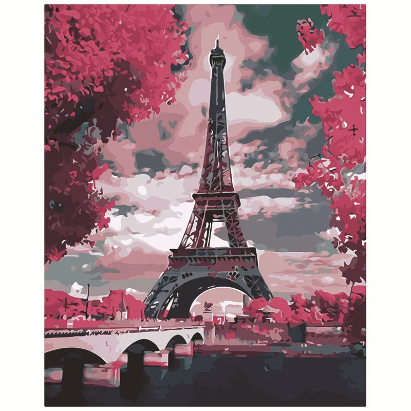 

20404Ann-Tulip diy digital oil painting oil painting acrylic flower painting explosion hand-filled landscape painting