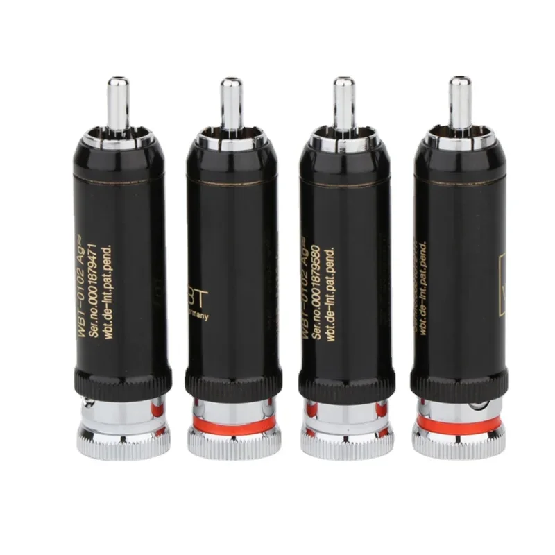 

4 шт. штекеры RCA ZUIDID WBT-0102 родиевые
