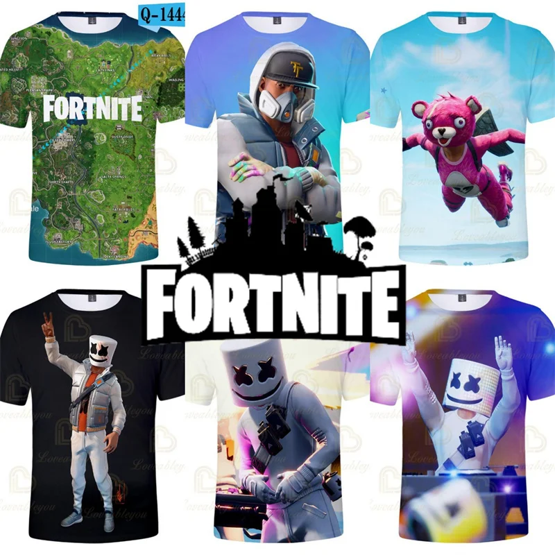 

Victory Royale T-shirt Fortnite Tshirt Children's Game 3D T-shirt Baby Clothing Tshirts Women Kids Hero Boys Girls Tops