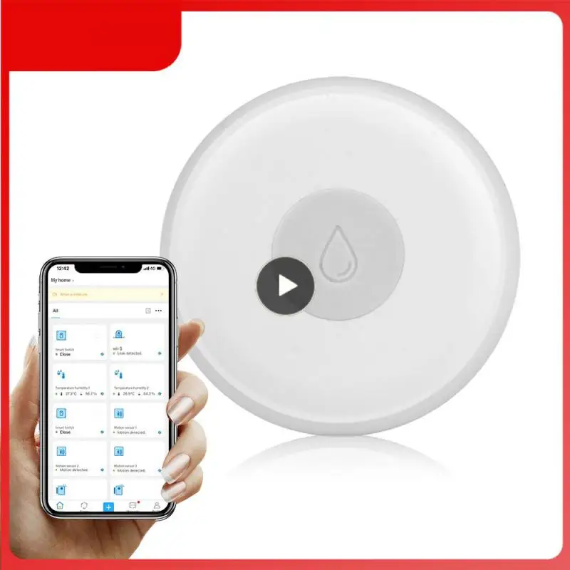 

Умный датчик утечки воды Zigbee, беспроводной детектор уровня воды с оповещением, для умного дома