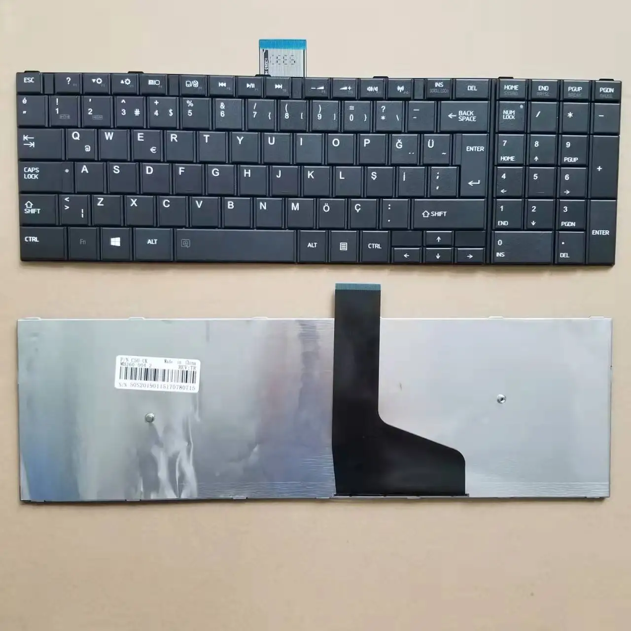 

New Turkish TR Keyboard For Toshiba C50 C50-A C50D C55 C55D C55T Series Laptop Black