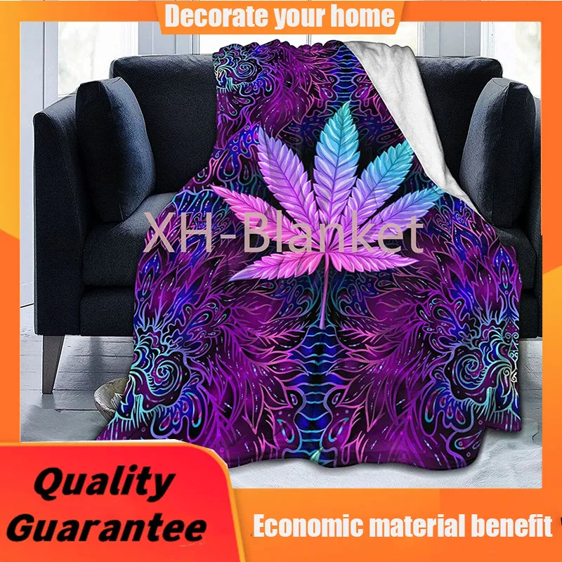 

Gaseekry Blanket Colourful Weed Leaves Fleece Flannel Throw Blankets for Couch Bed Sofa Car,Cozy Soft Blanket Throw Queen King