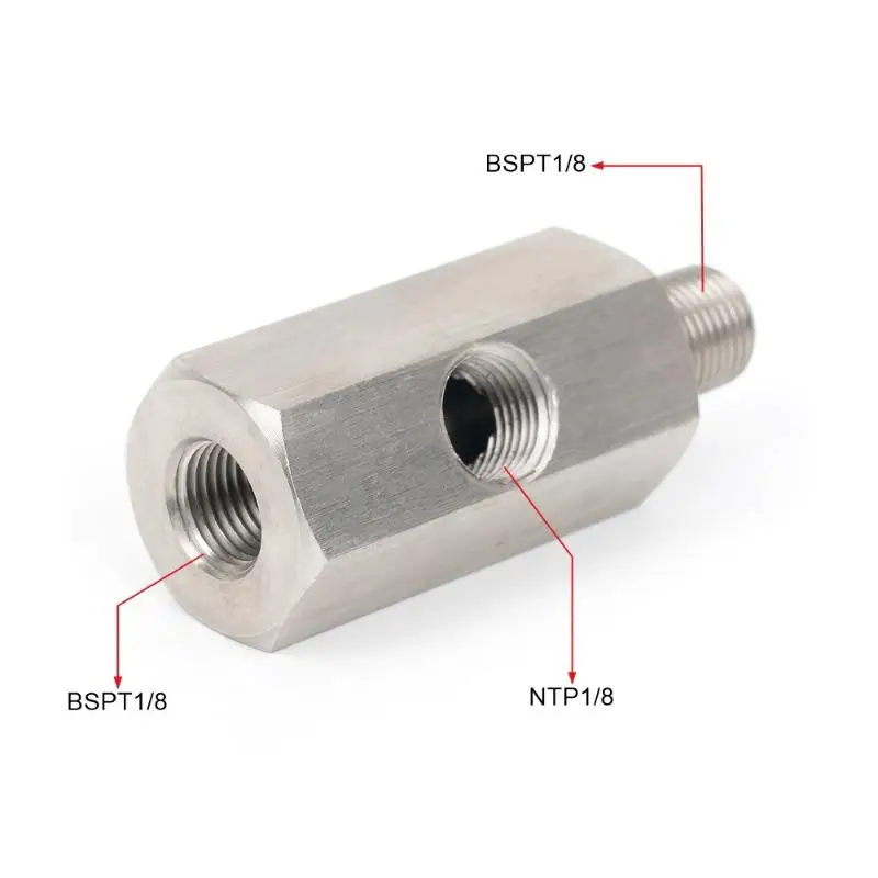 

Боковые отверстия из нержавеющей стали 1/8 "NPT, гнездо M12 M10 M14 1/8NPT 1/4NPT, разъем датчика давления масла, адаптер для калибра линии подачи