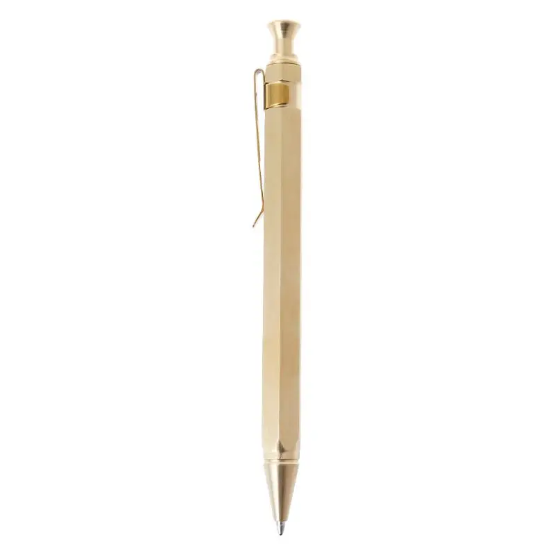 

G5AA Durable Hexagon Press Metal Business Ballpoint Pen 0.5mm Nib Office School Suppl