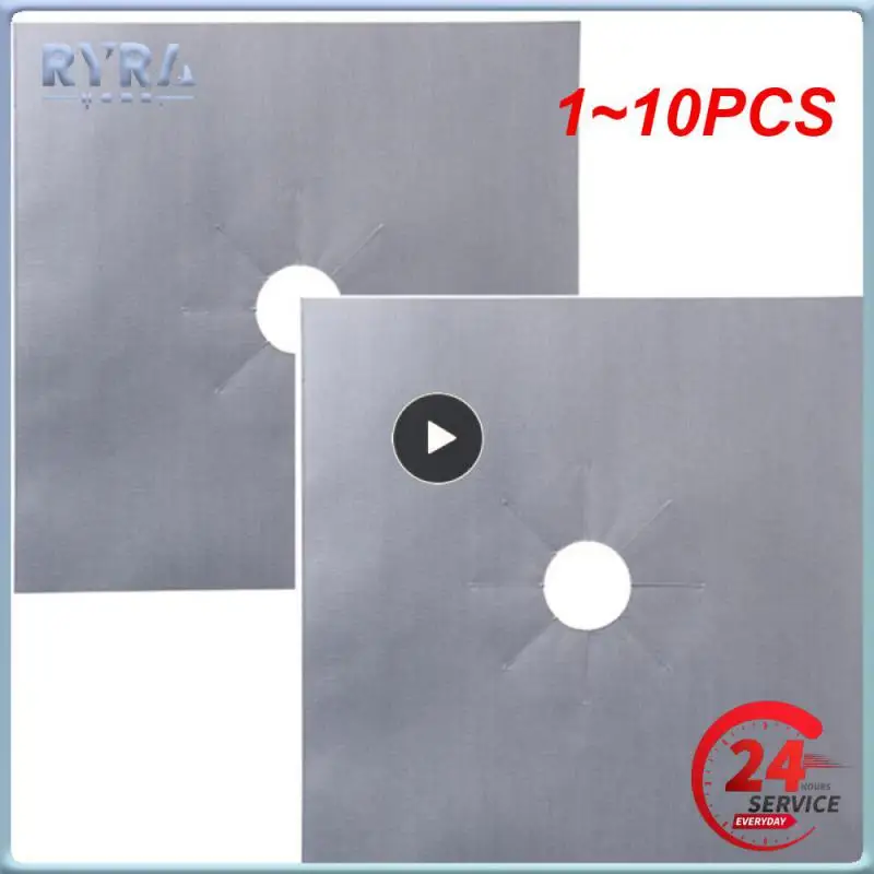

1~10PCS Repeated Use Gas Stove Protection Mat Black Don't Paste Oil-resistant Gas Stove Mat Oil Stain Resistance Gas Stove Mat