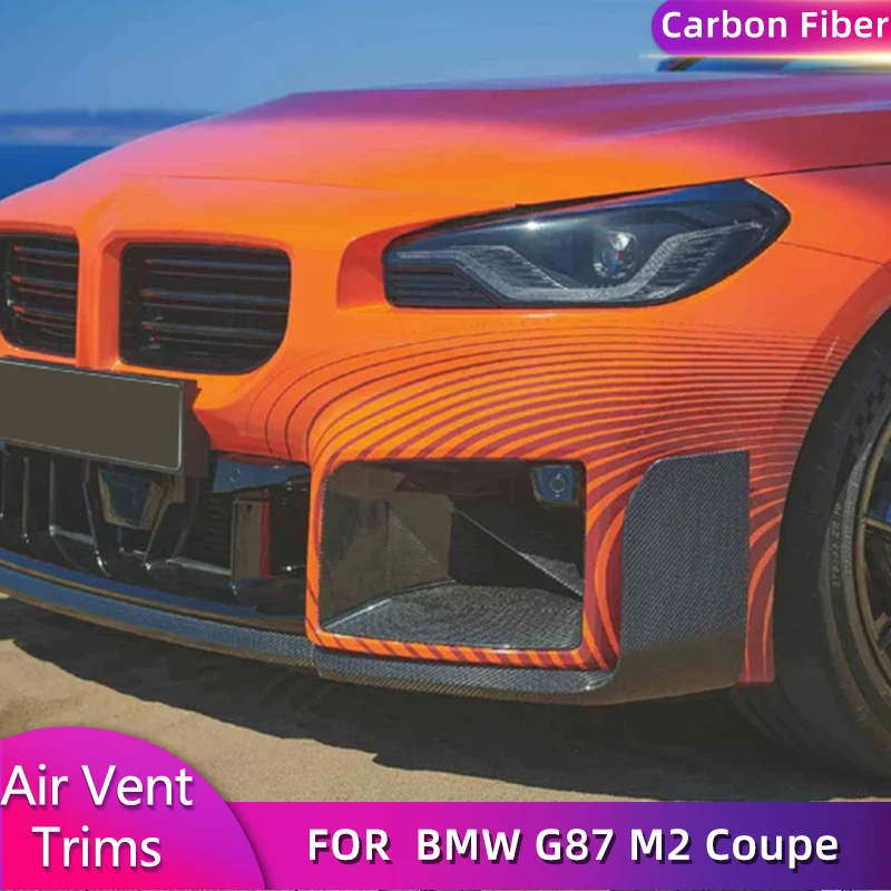 Передний бампер из углеродного волокна вентиляционные накладки для BMW 2 серии G87 M2