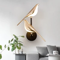 magpie nordic creative wall lamp led wall light for bedroom bedside balcony stair living room background sconce lighting