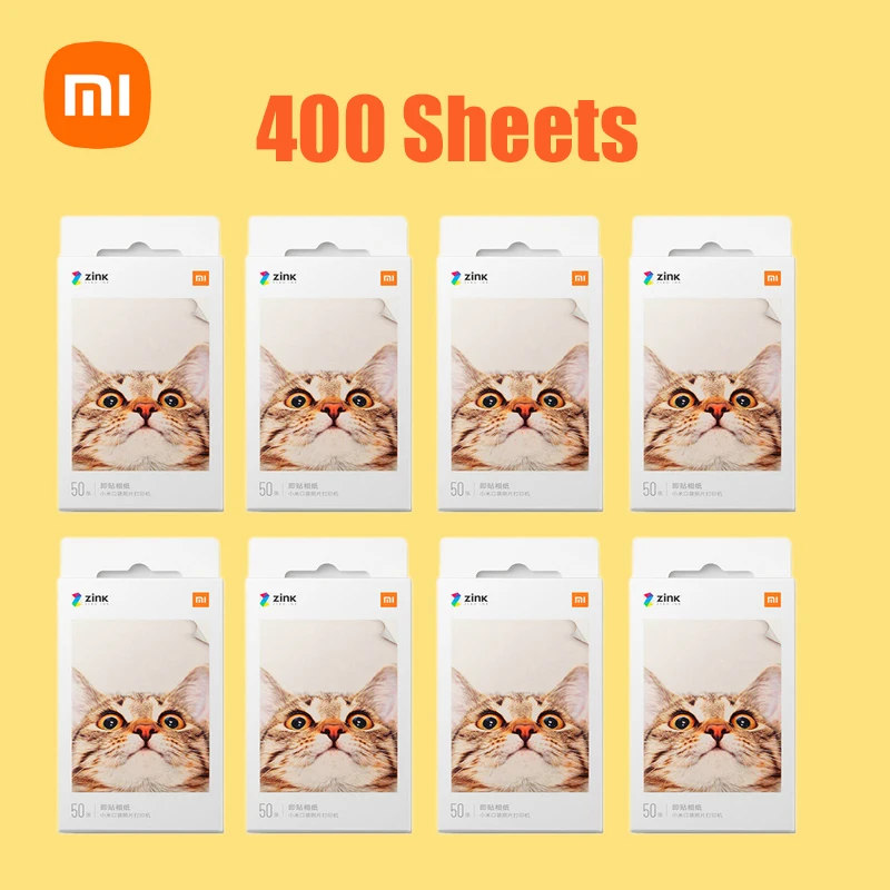 Xiaomi ZINK Pocket Photo Paper Self-adhesive Photo Print  For Xiaomi 400 Sheets 3-inch Mini Pocket Photo Printer Only Paper