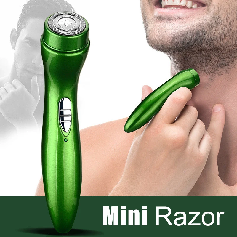

Mini Afeitadora para hombres, afeitar Facial, recortadora de barba, cortador pelo Facial lavable, recargable por USB