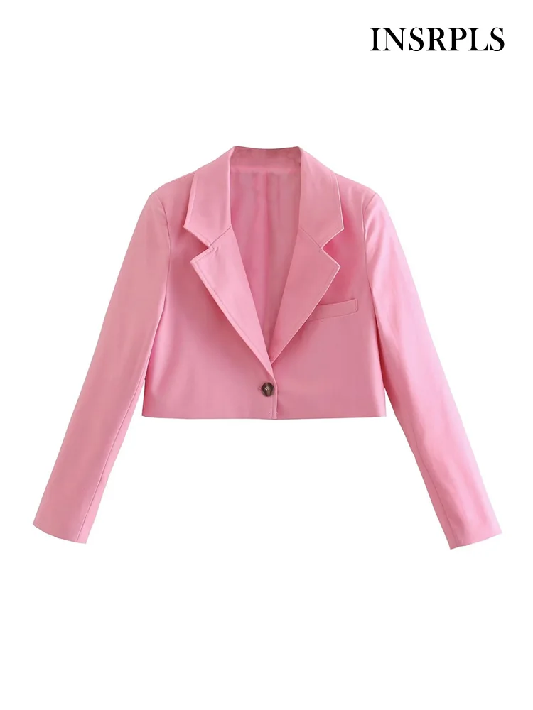 

Пиджак женский винтажный на пуговицах спереди, с длинным рукавом