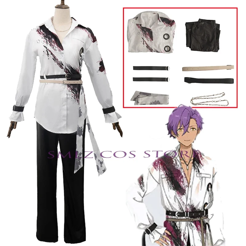 Фото Костюм для косплея Сакума Рей из аниме Ensemble Stars, униформа Отогари Адонис, наряд Огами Кога с эффектом кровавых пятен для мужчин;5'b\7,k/ №2