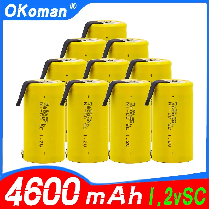 

High Quality SC Ni-Cd Battery 4600mAh 1.2V Rechargeable Battery With Electric Drill For Bosch Hitachi Dewalt for Power Tools